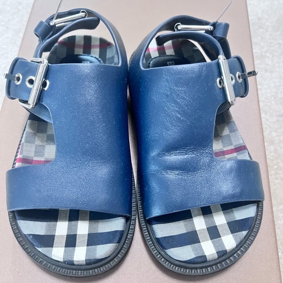 Burberry sandals for boys! Super adorable on my grew out of them
